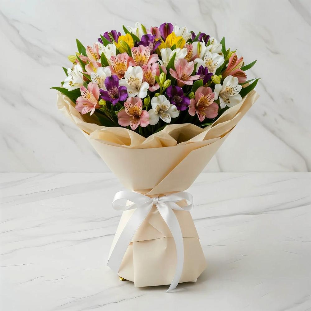 Букет цветов из: Альстромерии в Карагай