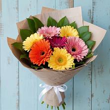 Букет цветов из:  Герберы #REPLACE_PRED# Карагай