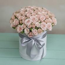 Цветочная композиция из Розы в шляпной коробке #REPLACE_PRED# Карагай