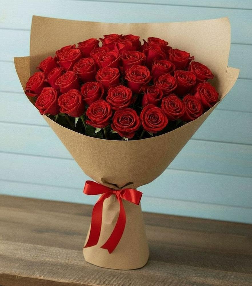 Букет Красные розы Милано в Карагай