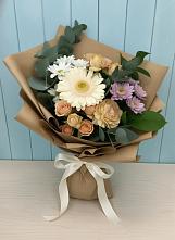 Букет цветов из:  Герберы и Хризантемы в Карагай