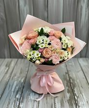 Букет цветов из:  Гвоздики, Розы и Хризантемы в Карагай