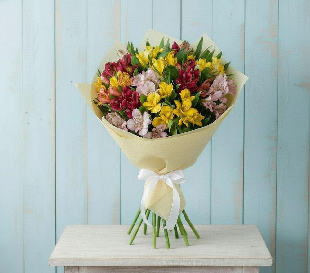 Букет цветов из: Альстромерии в Карагай