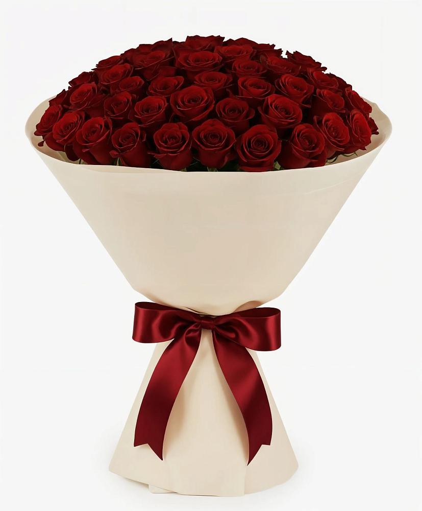 Букет 101 Бордовая роза Блэк Бакарра в Карагай