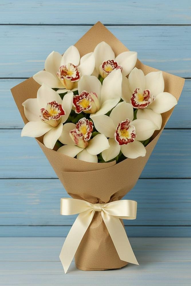 Букет цветов из: Орхидеи и Розы в Карагай